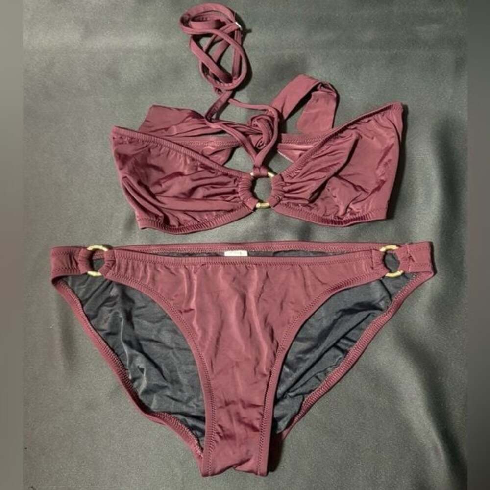 J. Crew Burgundy Bikini Set